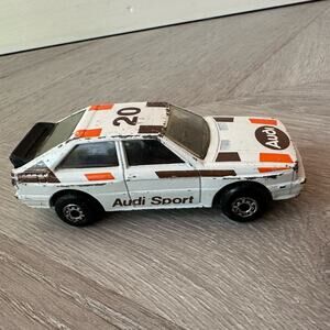 Vintage Matchbox 1982 Audi Quattro Diecast Sport Race Car White Brown Orange